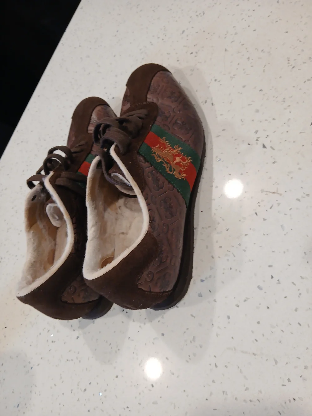 Guess brown suede